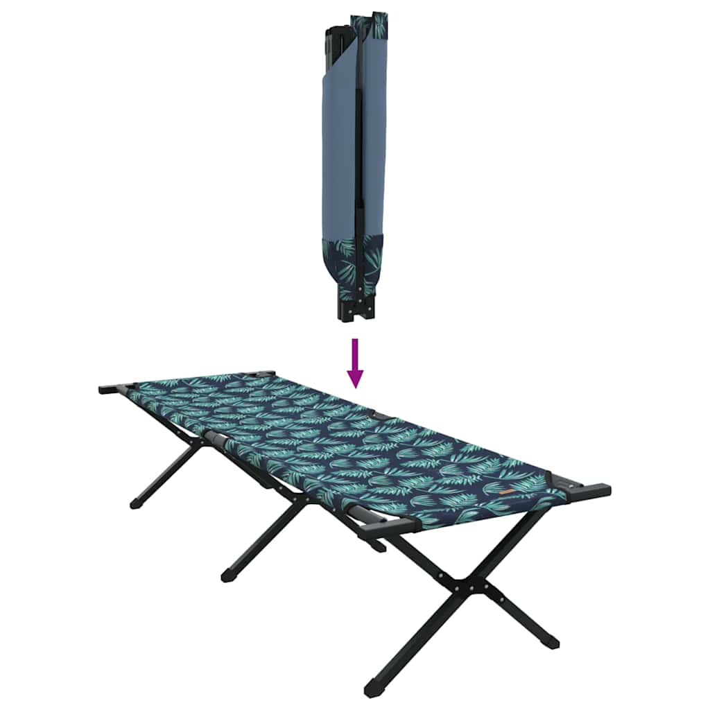 Klapp Schlafbett fürs Camping 2 pcs Blattmuster Oxford Stoff