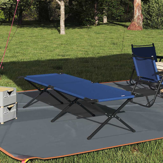 Klapp Schlafbett fürs Camping Blau Oxford Stoff