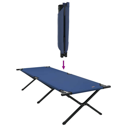 Klapp Schlafbett fürs Camping Blau Oxford Stoff
