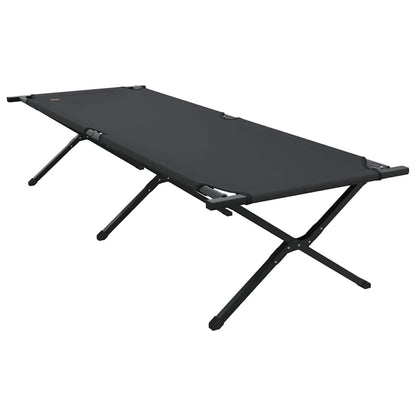 Klapp Schlafbett fürs Camping Schwarz Oxford Stoff