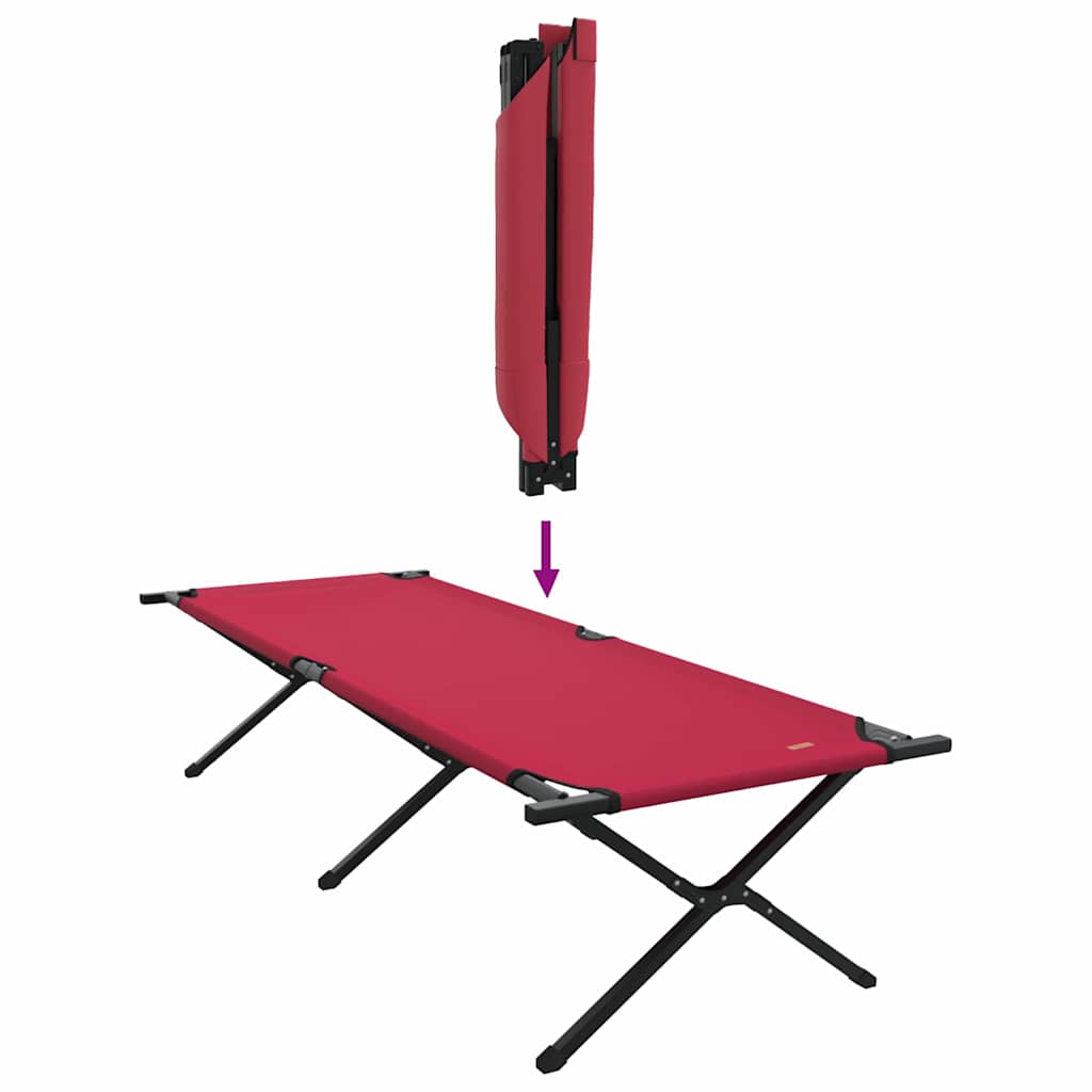 Klapp Schlafbett fürs Camping 2 pcs Rot Oxford Stoff