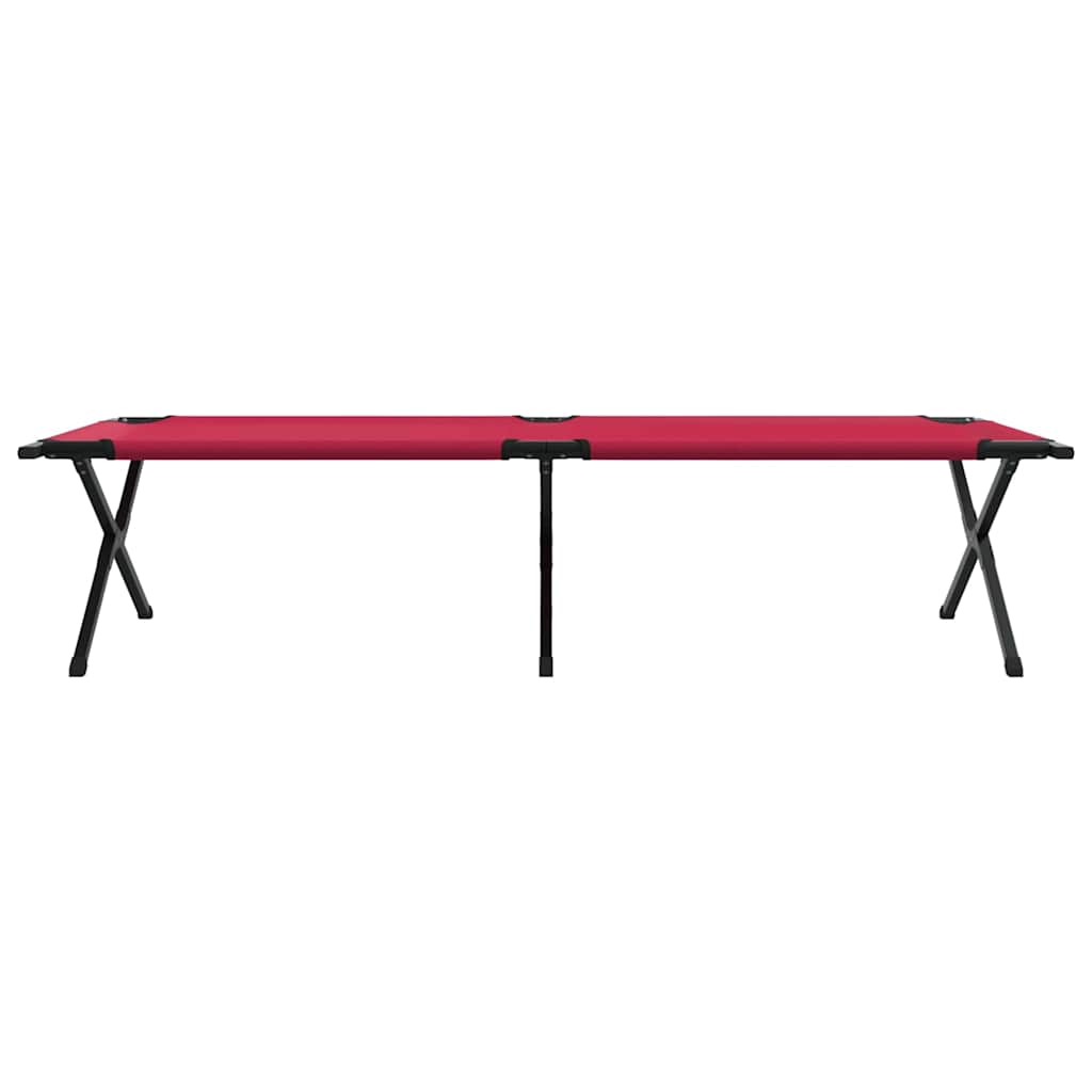 Klapp Schlafbett fürs Camping 2 pcs Rot Oxford Stoff