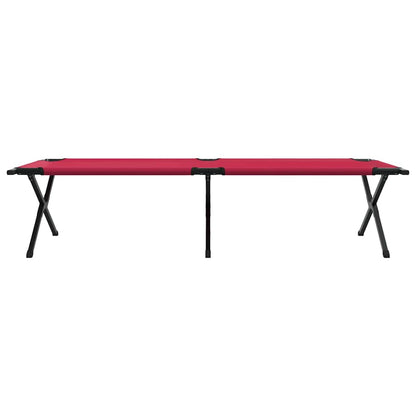 Klapp Schlafbett fürs Camping 2 pcs Rot Oxford Stoff