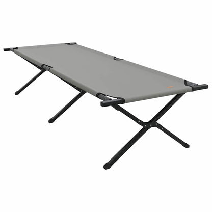 Klapp Schlafbett fürs Camping 2 pcs Grau Oxford Stoff