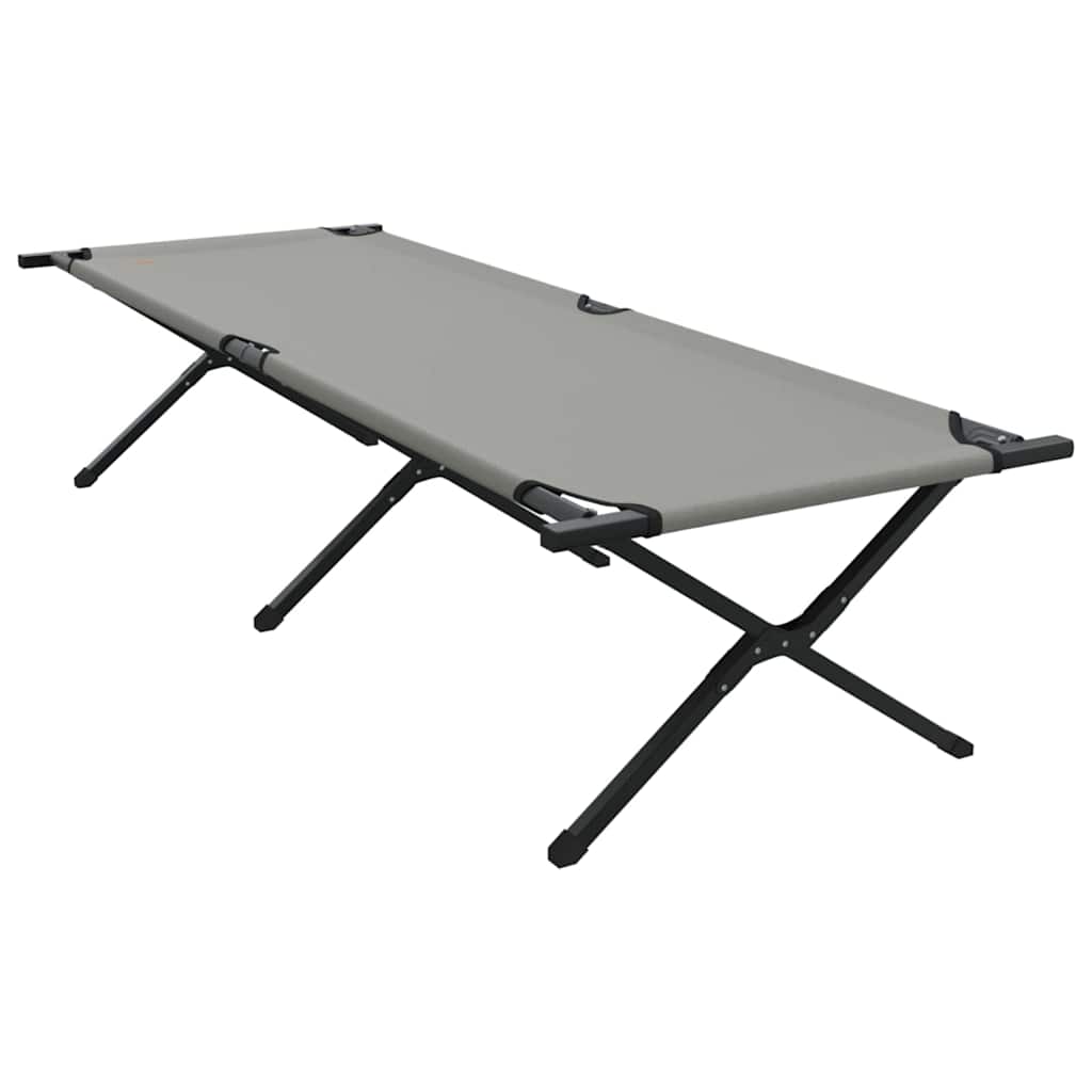 Klapp Schlafbett fürs Camping 2 pcs Grau Oxford Stoff