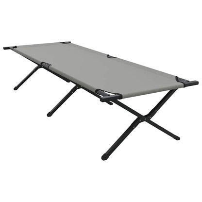 Klapp Schlafbett fürs Camping 2 pcs Grau Oxford Stoff