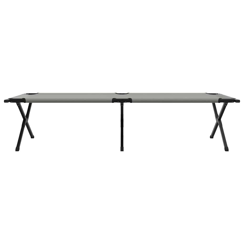 Klapp Schlafbett fürs Camping 2 pcs Grau Oxford Stoff