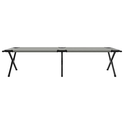 Klapp Schlafbett fürs Camping 2 pcs Grau Oxford Stoff