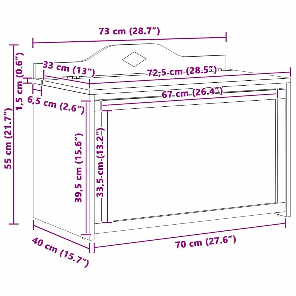 Spielzeugbox mit Speicher Weiß 73 x 33 x 55 cm Holzwerkstoff