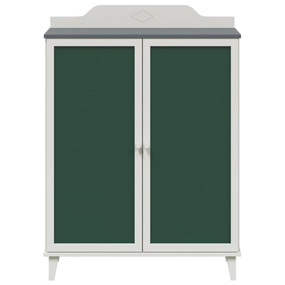 Seitenboard mit Kreidetafel Grau und Weiß 80 x 40 x 110 cm