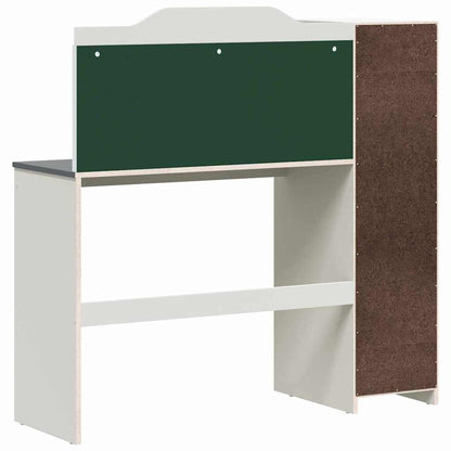Kreidetafel Schreibtisch Weiß und Grau 120 x 45 x 118,5 cm