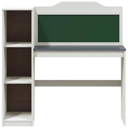 Kreidetafel Schreibtisch Weiß und Grau 120 x 45 x 118,5 cm