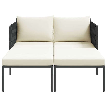 Sonnenliege mit Kissen Anthrazit 115 x 153 x 69.5cm Stahl