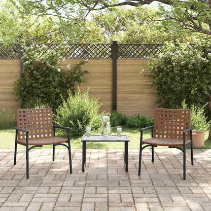 Gartenstuhl 2 pcs Schwarz 79 x 56 x 73.5cm Poly-Rattan