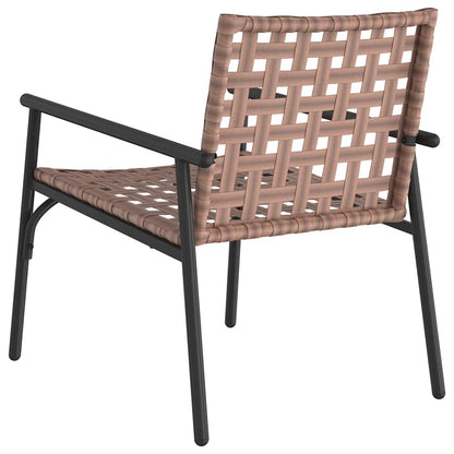 Gartenstuhl 2 pcs Schwarz 79 x 56 x 73.5cm Poly-Rattan