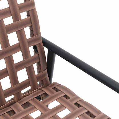 Gartenstuhl Schwarz 113 x 79 x 75cm Poly-Rattan