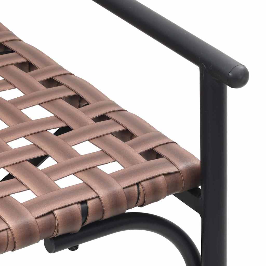 Gartenstuhl Schwarz 113 x 79 x 75cm Poly-Rattan