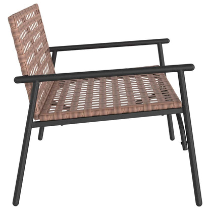 Gartenstuhl Schwarz 113 x 79 x 75cm Poly-Rattan