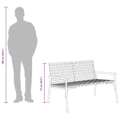 Gartenstuhl Schwarz 113 x 79 x 75cm Poly-Rattan