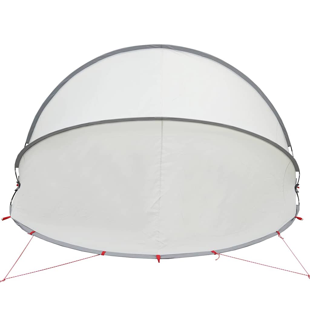 Pool-Dome Grau und Orange 405 x 405 x 192 cm