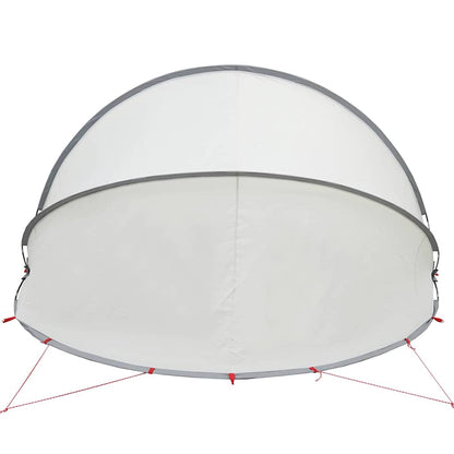 Pool-Dome Grau und Orange 405 x 405 x 192 cm