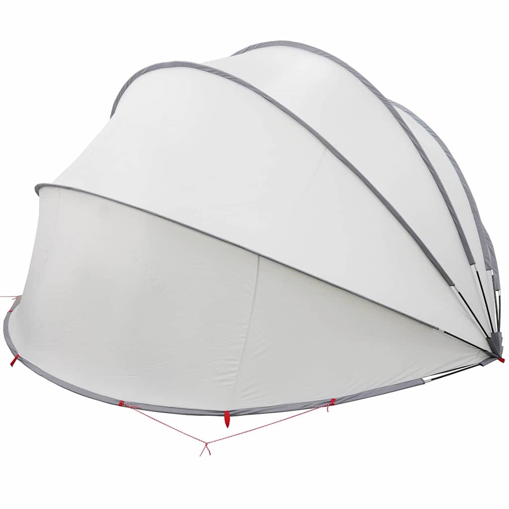 Pool-Dome Grau und Orange 500 x 500 x 236 cm