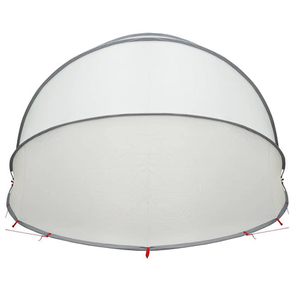 Pool-Dome Grau und Orange 500 x 500 x 236 cm