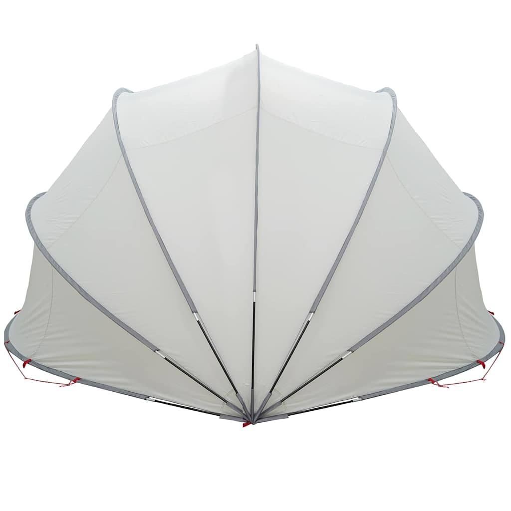 Pool-Dome Grau und Orange 500 x 500 x 236 cm