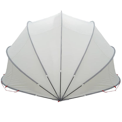 Pool-Dome Grau und Orange 500 x 500 x 236 cm