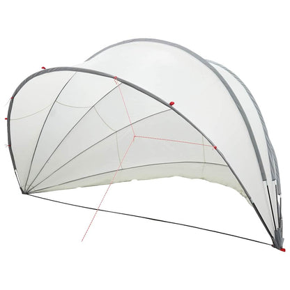 Pool-Dome Grau und Orange 546 x 516 x 250 cm