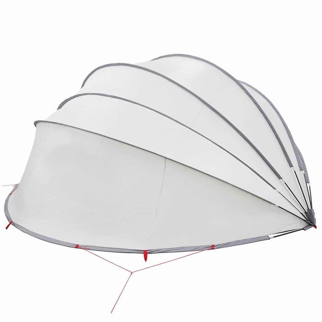 Pool-Dome Grau und Orange 592 x 590 x 275 cm