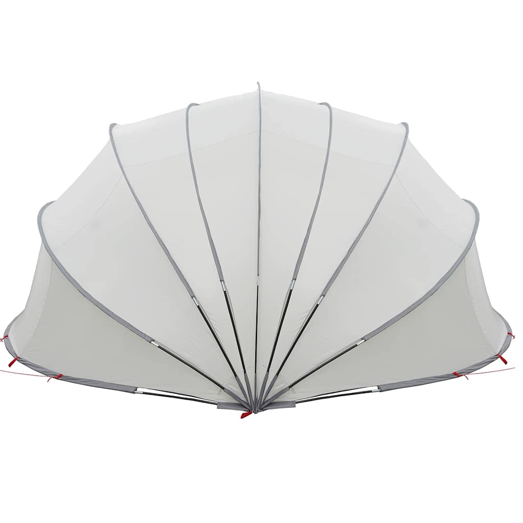 Pool-Dome Grau und Orange 592 x 590 x 275 cm