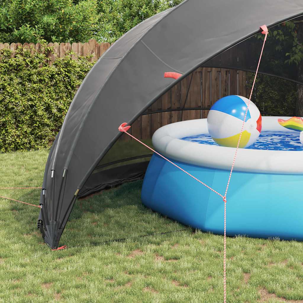 Pool-Dome Schwarz 592 x 590 x 275 cm