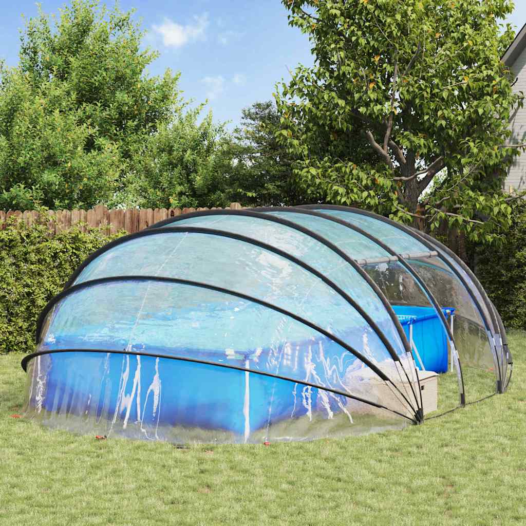 Poolzelt Kuppel Transparent 640 x 432 x 205 cm PVC