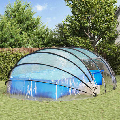 Poolzelt Kuppel Transparent 640 x 432 x 205 cm PVC