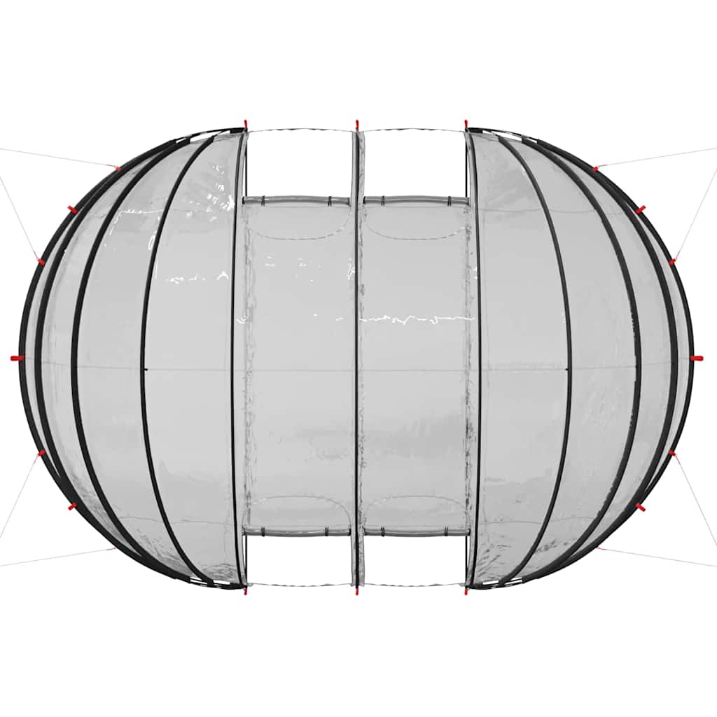 Poolzelt Kuppel Transparent 640 x 432 x 205 cm PVC