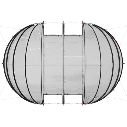 Poolzelt Kuppel Transparent 640 x 432 x 205 cm PVC