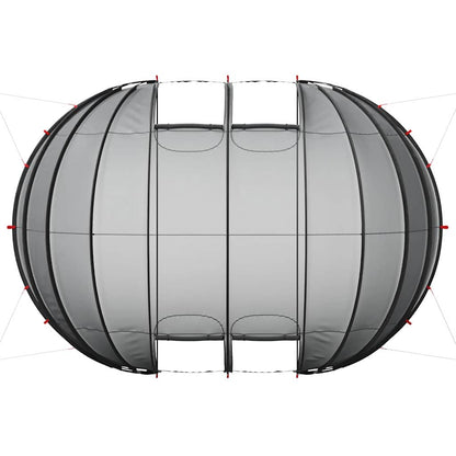 Poolzelt Kuppel Transparent 640 x 432 x 205 cm