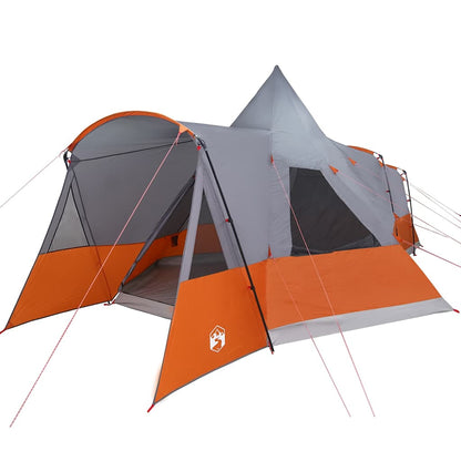 Teepee Zelt mit Dach Grau und Orange 720 x 465 x 295 cm