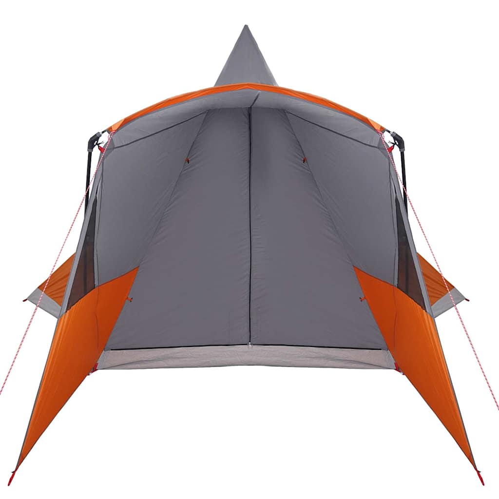 Teepee Zelt mit Dach Grau und Orange 720 x 465 x 295 cm