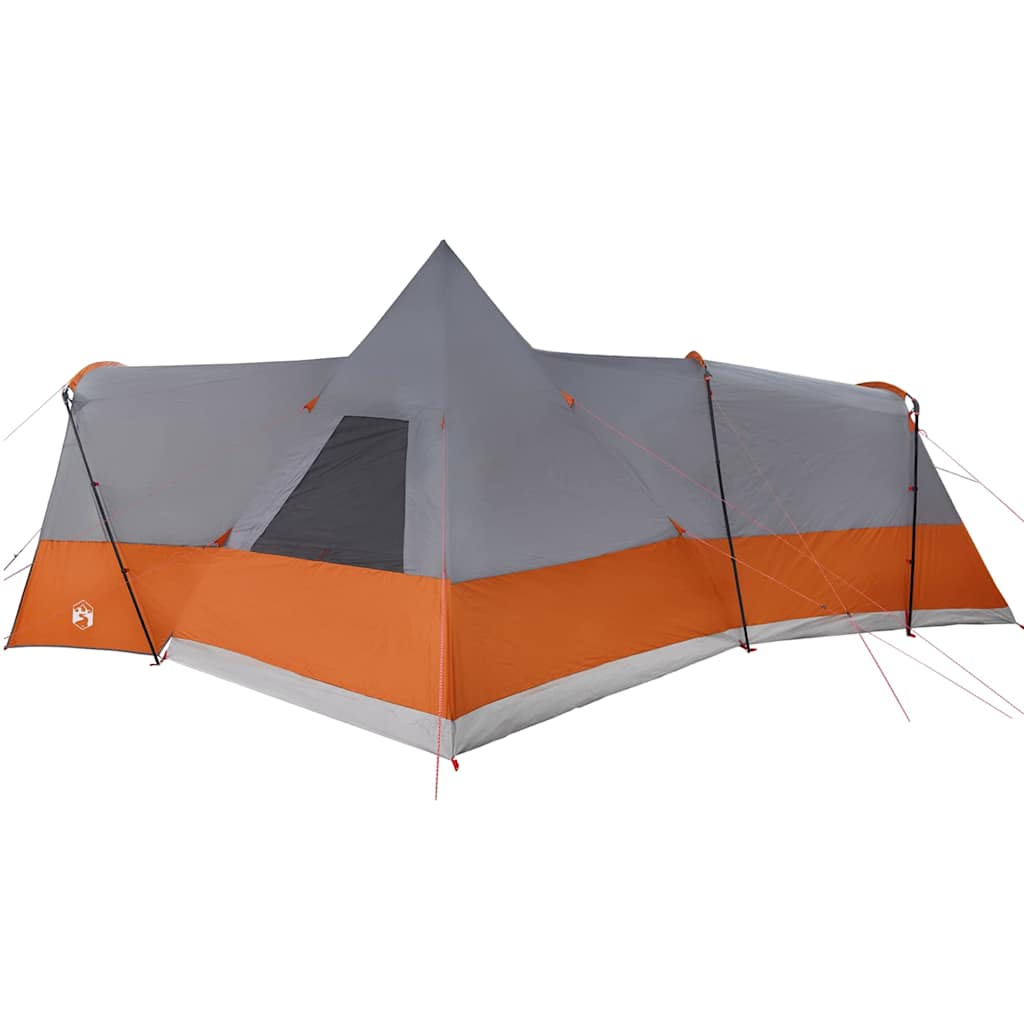 Teepee Zelt mit Dach Grau und Orange 720 x 465 x 295 cm
