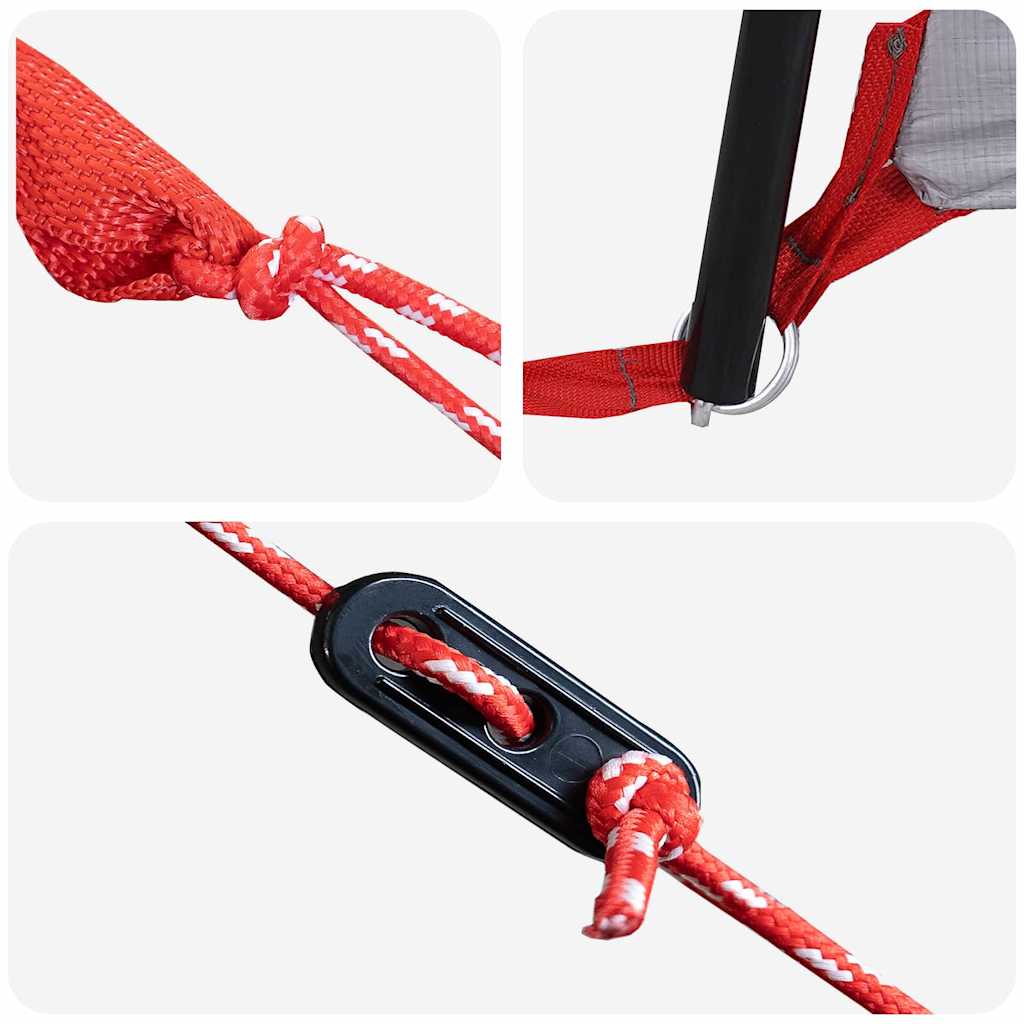 Teepee Zelt mit Dach Grau und Orange 545 x 450 x 295 cm