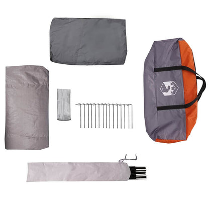 Teepee Zelt mit Dach Grau und Orange 545 x 450 x 295 cm