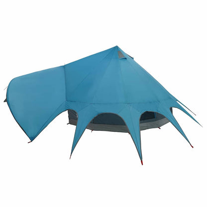 Teepee Zelt mit Dach Blau und Grau 600 x 600 x 347 cm