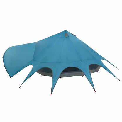 Teepee Zelt mit Dach Blau und Grau 600 x 600 x 347 cm