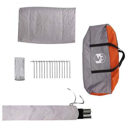 Kuppelzelt mit Dach Grau und Orange 505 x 450 x 248 cm