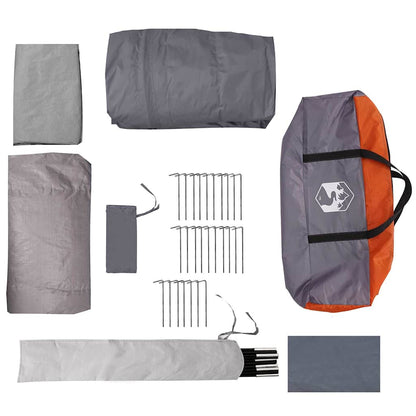 Tunnelzelt mit Dach Grau und Orange 740 x 370 x 220 cm