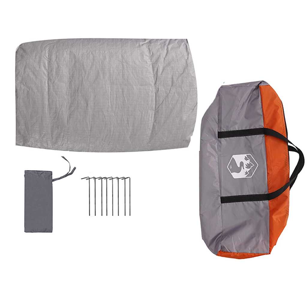 Innenzelt mit Dach Grau und Orange 300 x 300 x 250 cm