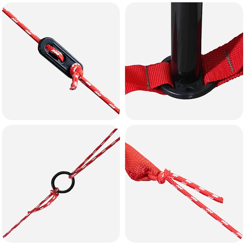 Teepee Zelt mit Dach Grün und Weiß 490 x 410 x 210 cm