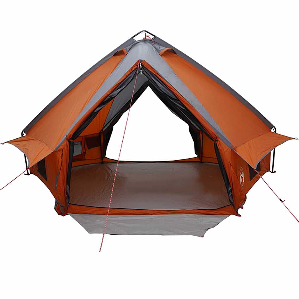 Teepee Zelt mit Dach Grau und Orange 490 x 410 x 210 cm